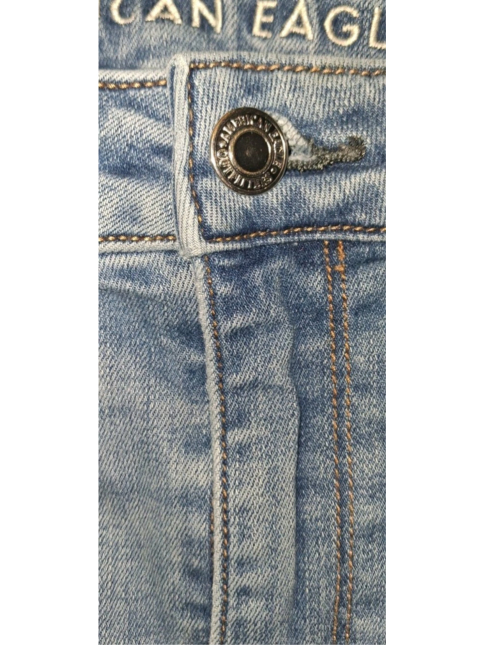 American Eagle Women’s Light Blue Jeans Size 8 Length 23 Super Stretch - Picture 3 of 7